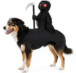 Grim Reaper Rider Dog Costume with Scythe