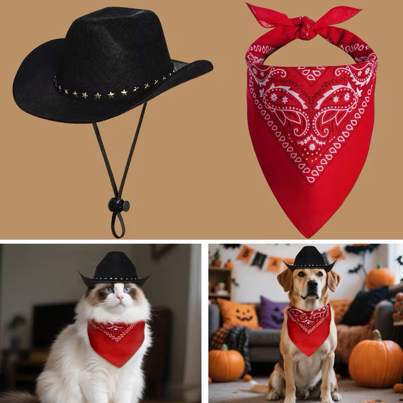 Halloween Pet Costume Hat & Scarf Sets
