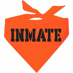 Orange “Inmate” Pet Bandana – Halloween Costume Accessory