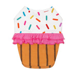 Cupcake Dog Costume with Sprinkles and Pink Ruffles