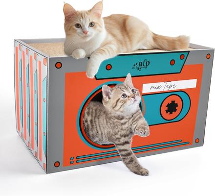 Retro Mix Tape Cat Scratcher & Hideaway