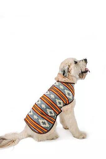 Chilly Dog Blanket Coat- Denim Sunset Dog Coat