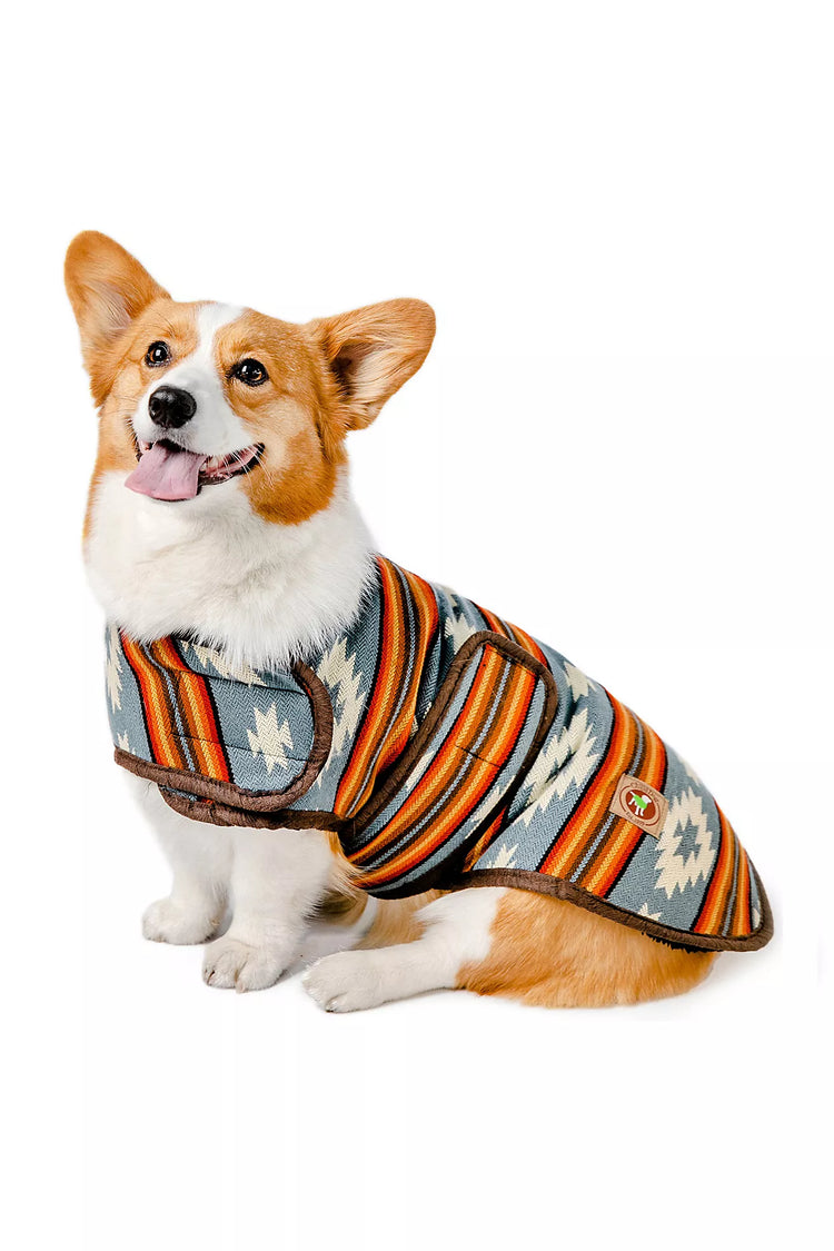 Chilly Dog Denim Sunset Dog Blanket Coat
