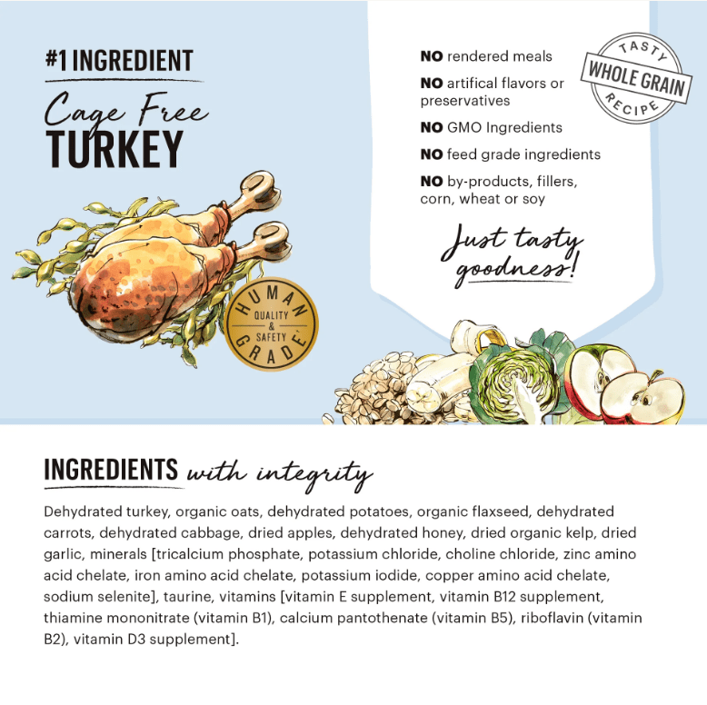The Honest Kitchen - Whole Grain Turkey - Dehydrated Dog Food