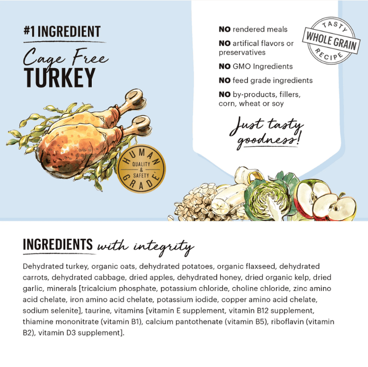 The Honest Kitchen - Whole Grain Turkey - Dehydrated Dog Food