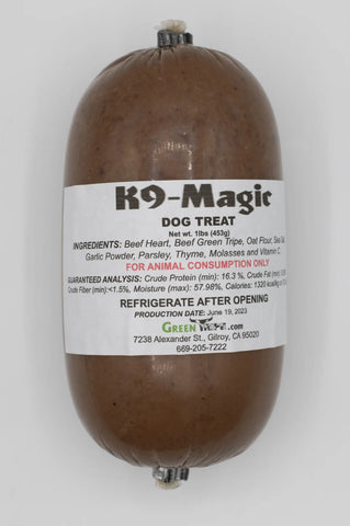 Green Tripe Treats K9 Magic – Natural, Nutrient-Rich Rewards for Dogs, 1 lb