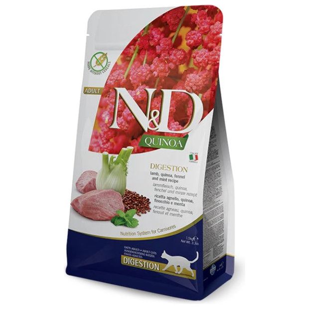 Farmina N&D Quinoa Digestion Lamb, Fennel & Mint Dry Cat Food