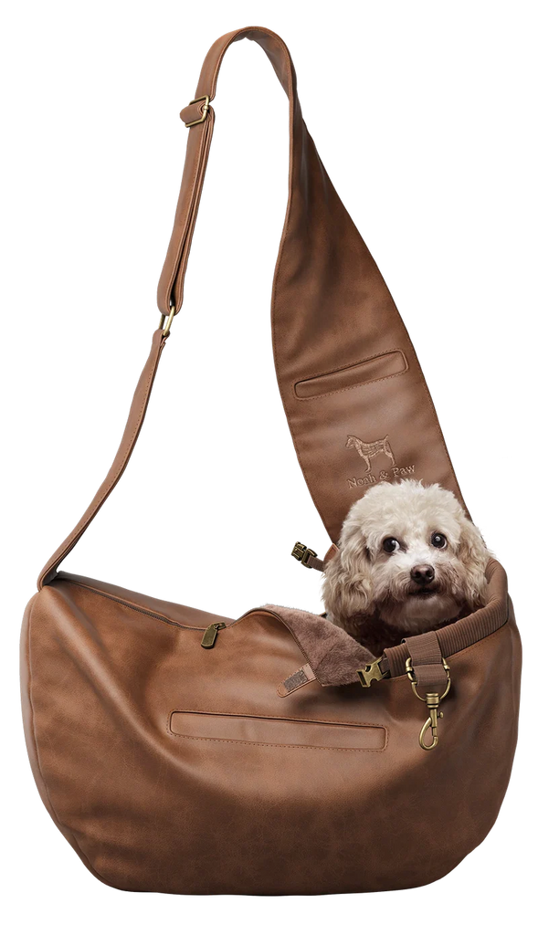 Noah & Paw Vegan Leather Pet Sling Carrier – S/M