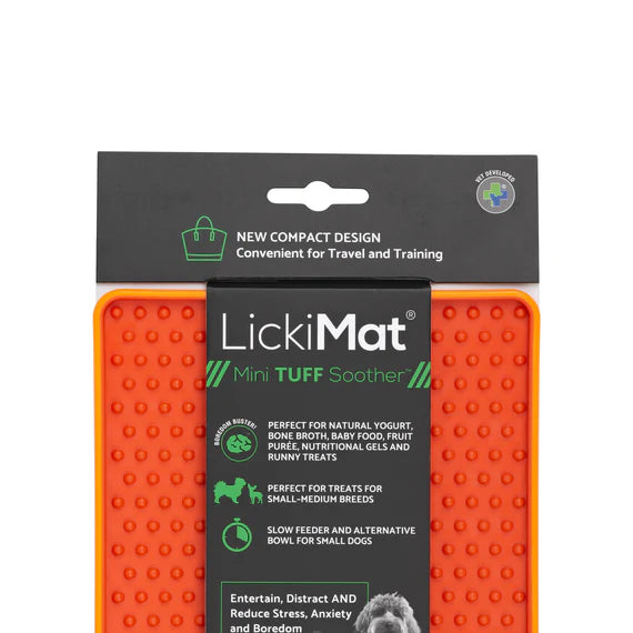 LickiMat Mini Tuff Soother – Orange