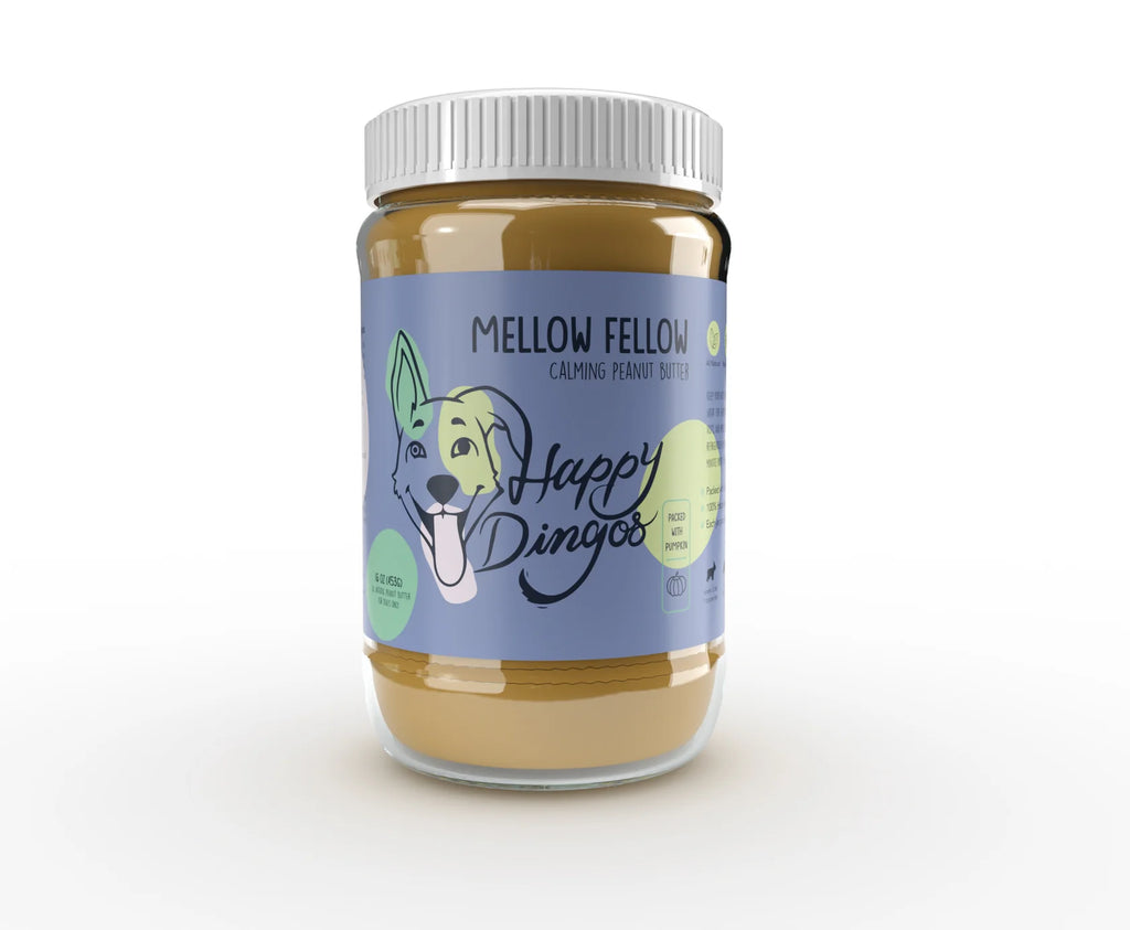 Happy Dingos Mellow Fellow – Calming Peanut Butter for Dogs