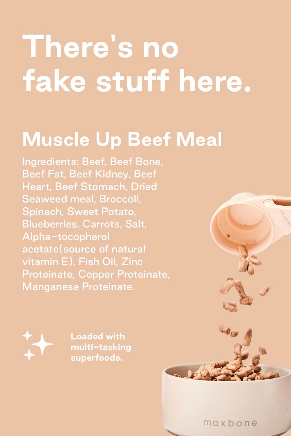 Muscle Up Beef Recipe - Freeze-Dried Dog Food Nibs