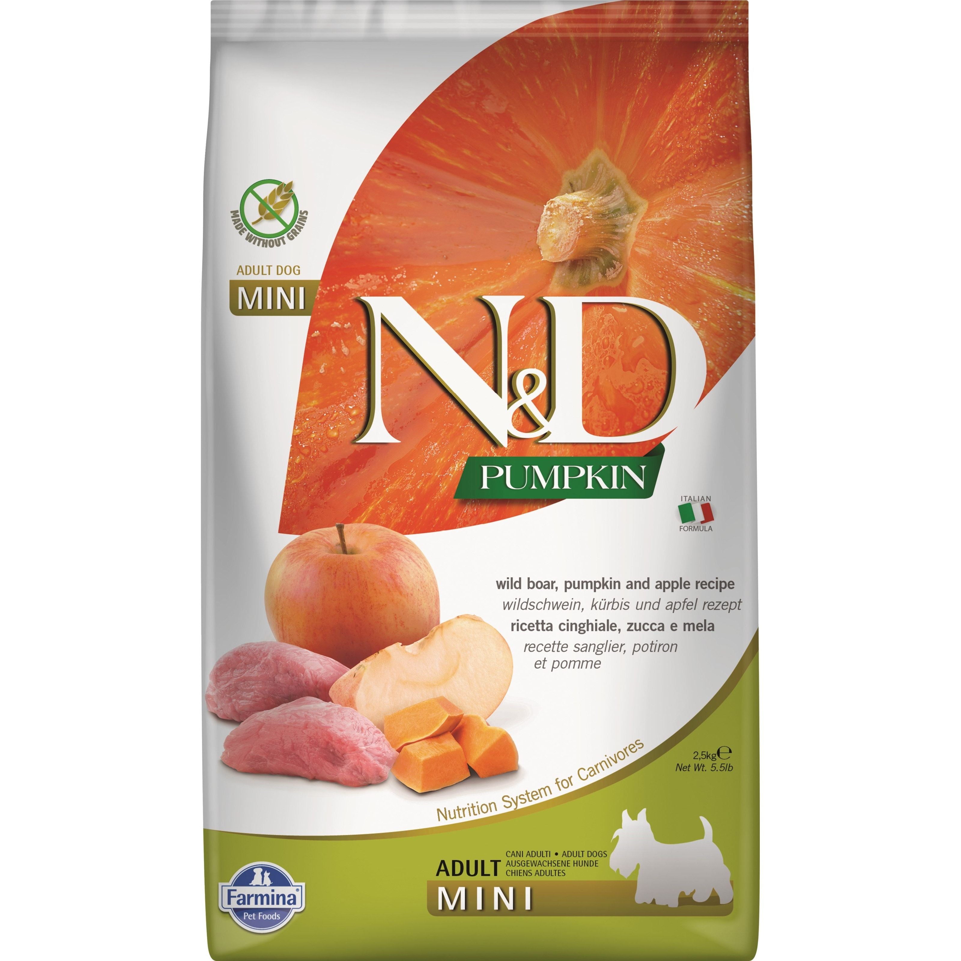 N&D - Wild Boar, Pumpkin, & Apple for Mini Adult Dogs