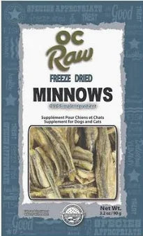 OC Raw Freeze-Dried Minnows – Dog & Cat Treats, 3.2 oz