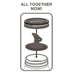 Jarware Black Oil Cruet for Regular Mouth Mason Jars