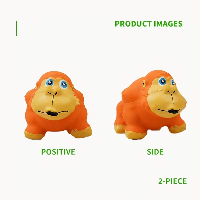 Squeaky Rubber Orangutan Dog Toy