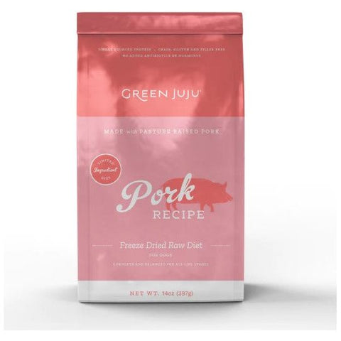 Green Juju Pork Freeze-Dried Dog Food – 14 oz