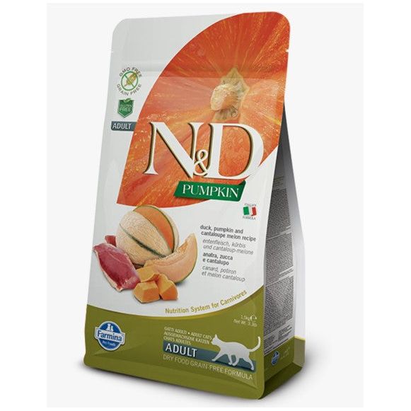 N&D - Duck, Pumpkin & Cantaloupe Dry Food for Cats - 3.3 lbs