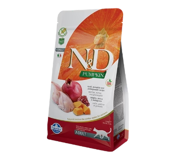 N&D - Quail, Pumpkin, and Pomegranate for All Adult Cats - 3.3lbs