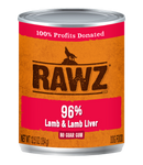 RAWZ 96% Lamb & Lamb Liver Wet Dog Food – 12.5 oz