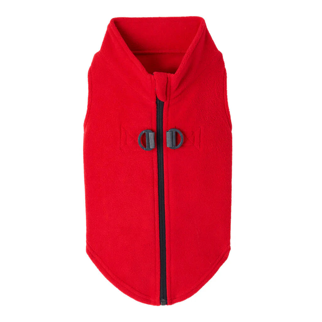 Gooby Zip Up Fleece - Red