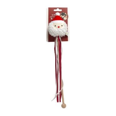 Pearhead Santa Holiday Cat Teaser Wand