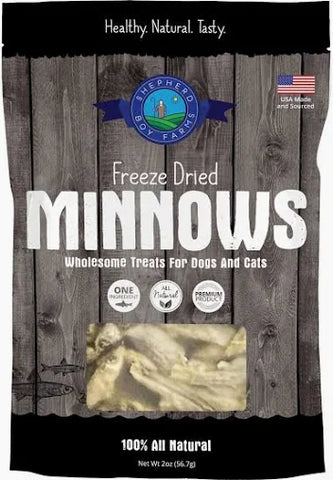 Shepherd Boy Farms Freeze-Dried Minnows – Dog & Cat Treats, 2 oz