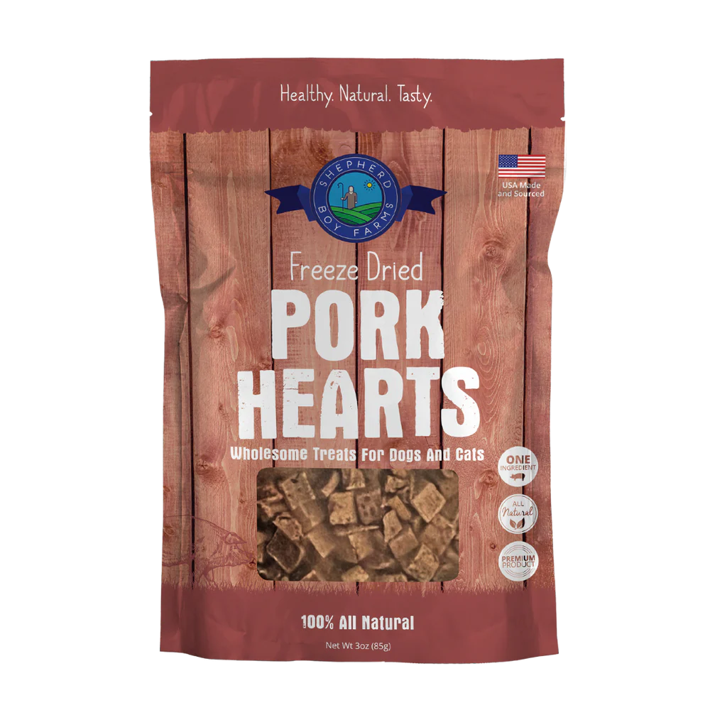Shepherd Boy Farms Freeze-Dried Pork Hearts – 3 oz