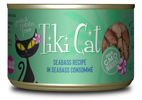 Tiki Cat Seabass Recipe in Seabass Consomme 2.8 oz