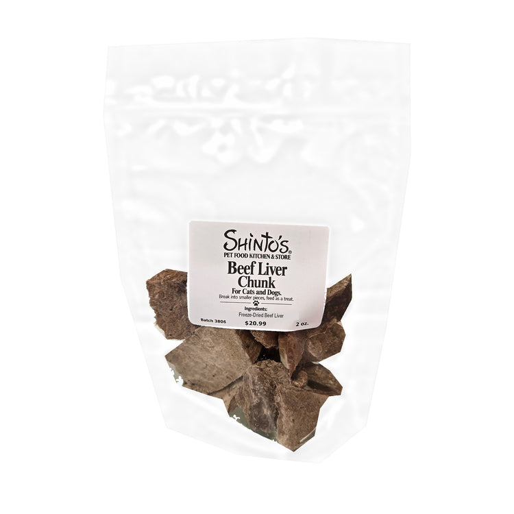 Shinto’s Freeze-Dried Beef Liver Chunks, 2 oz