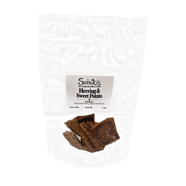 Shinto’s Herring & Sweet Potato treats, 2 oz