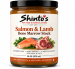 Shinto’s Salmon and Lamb Bone Marrow Stock for dogs and cats – 16 oz