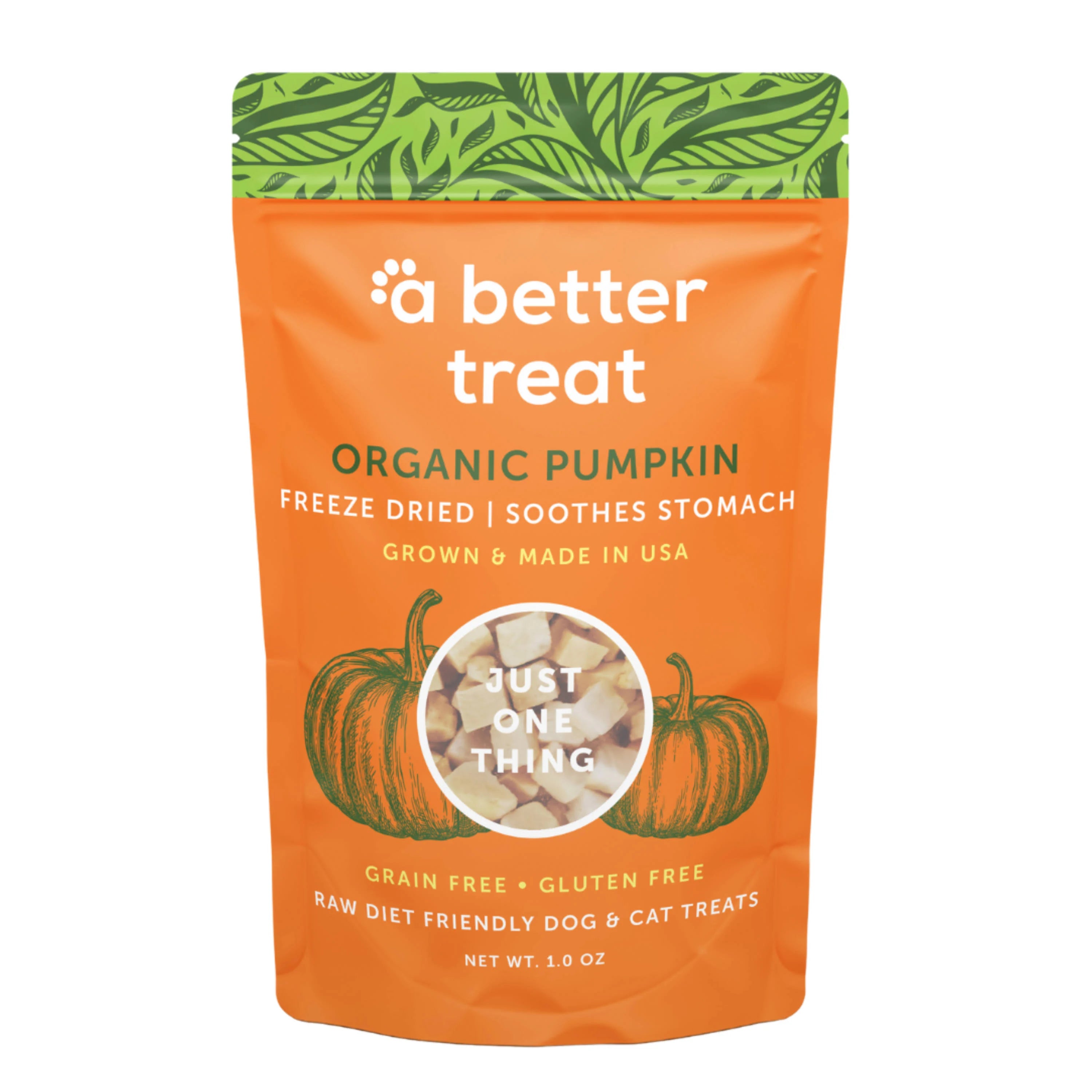A Better Treat Organic Freeze-Dried Pumpkin – Stomach-Soothing Dog Treats, 1 oz
