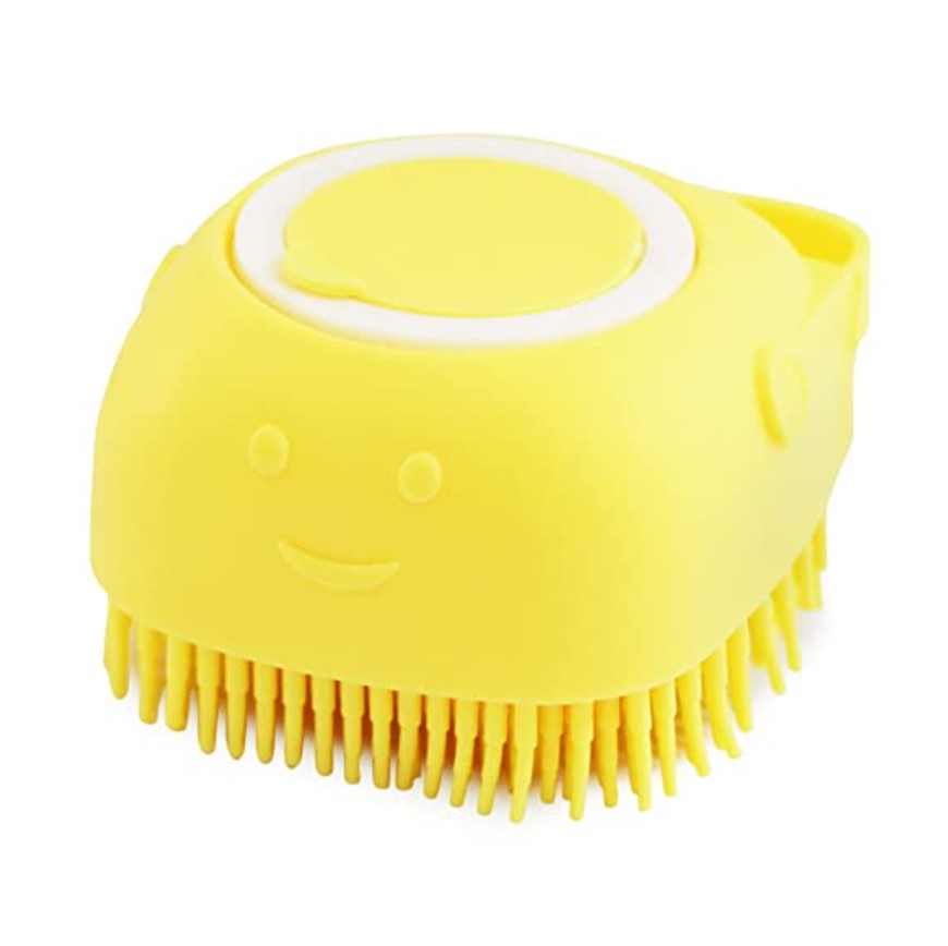 Silicone Pet Shampoo Brush - Yellow