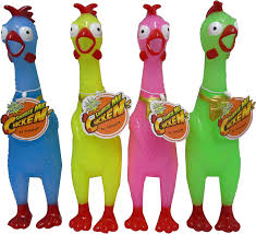 Squeaky Chicken Dog Toy – Small