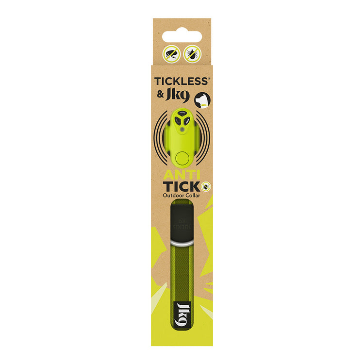 Tickless Mini device and JULIUS-K9 outdoor collar set in neon yellow