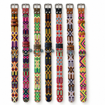 Tulum HM handwoven dog collars in assorted colorful patterns