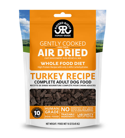 Raised Right Turkey Gently Cooked Air-Dried Dog Food