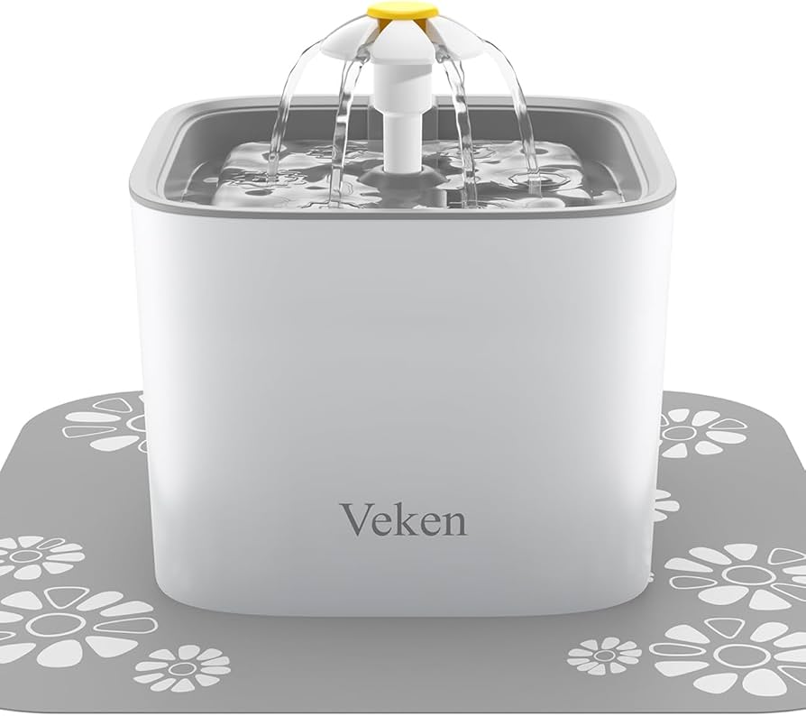 Veken 2.5 L Cube Flower Pet Fountain