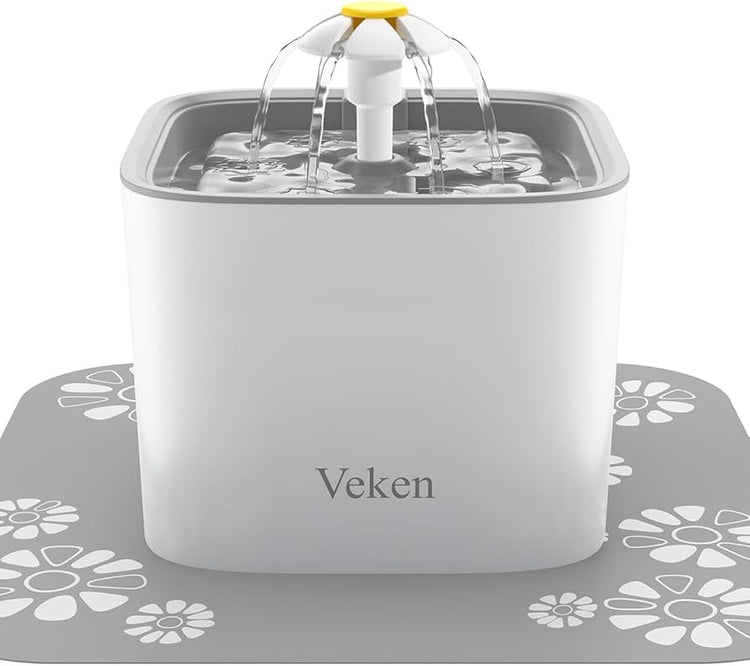 Veken 2.5 L Cube Flower Pet Fountain
