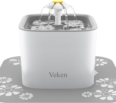 Veken 2.5 L Cube Flower Pet Fountain