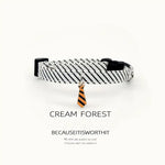 White Stripe Cat Collar