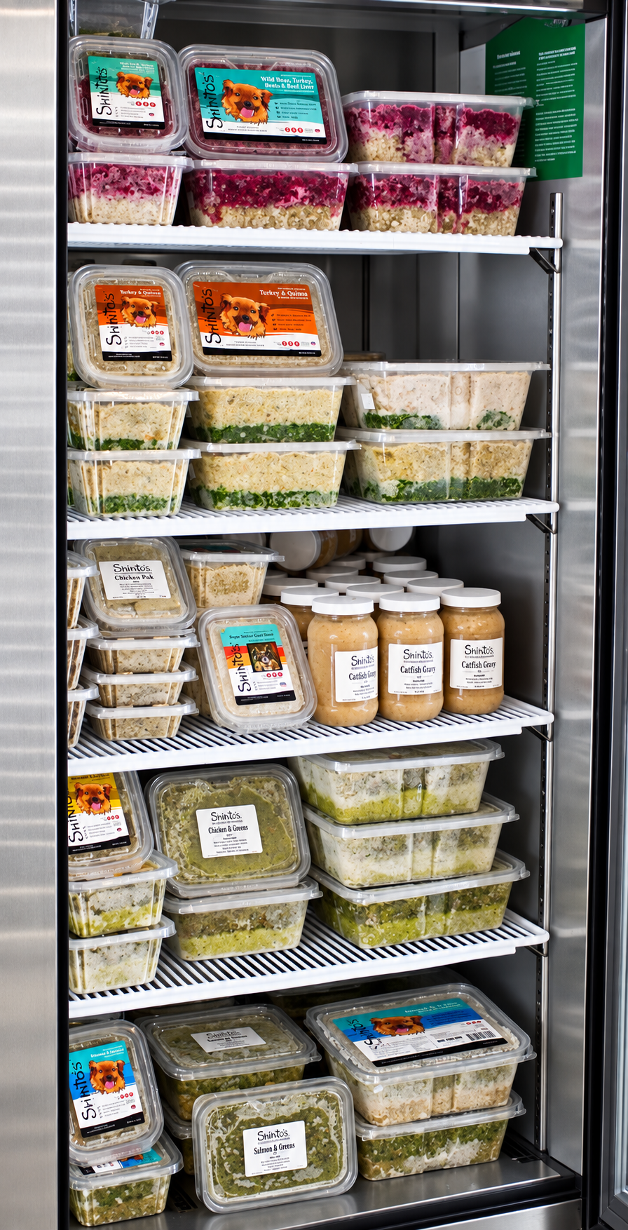 Shinto’s Balance recipes displayed in a retail freezer