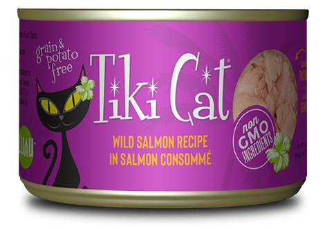 Tiki Cat Wild Salmon Recipe in Salmon Consomme 2.8 oz