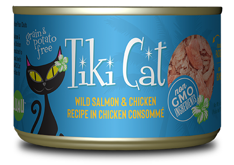 Tiki Cat Wild Salmon & Chicken in Consommé – 2.8 oz