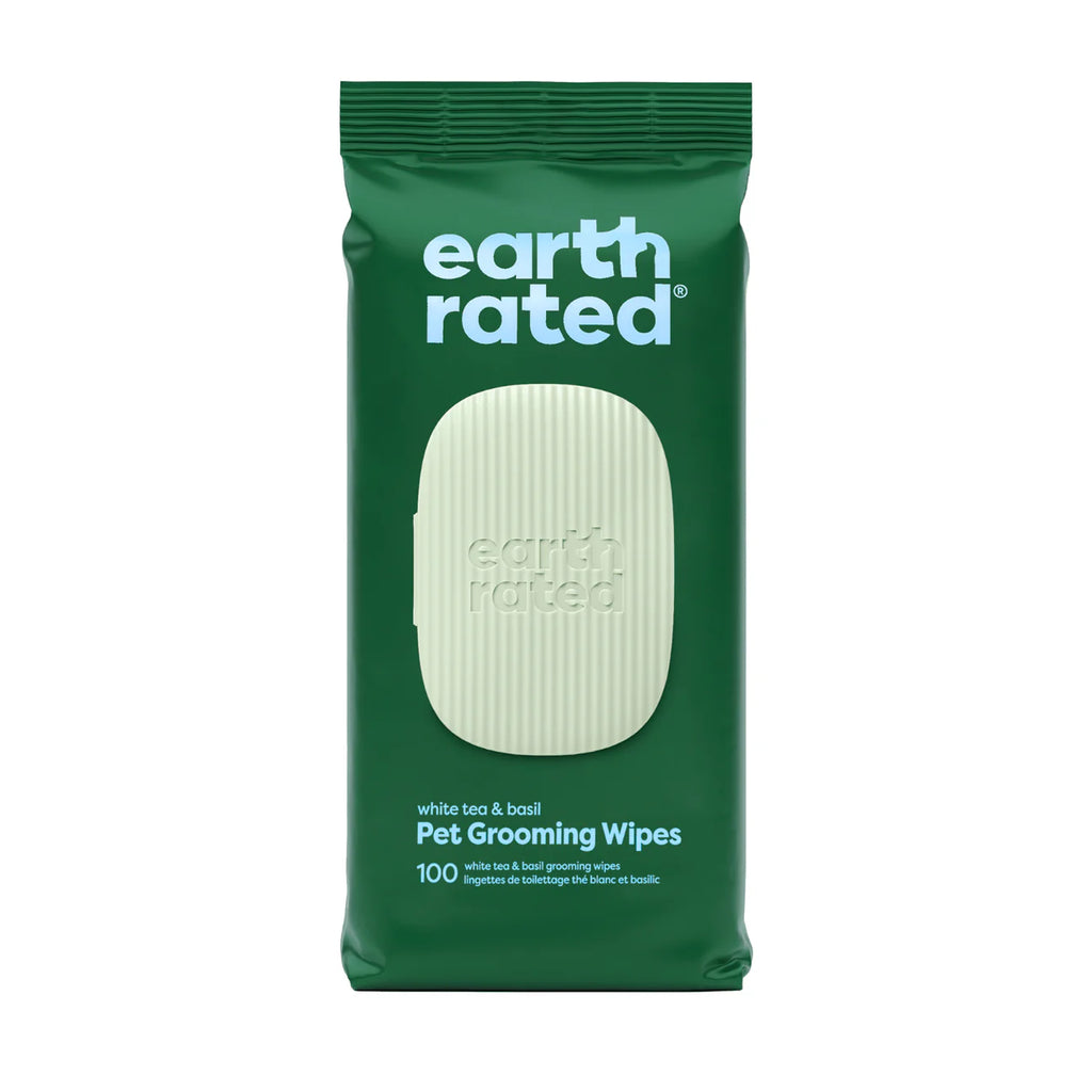 Earth Rated White Tea & Basil Dog Wipes – 100 Count