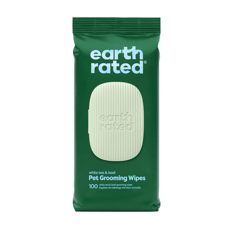 Earth Rated White Tea & Basil Dog Wipes – 100 Count