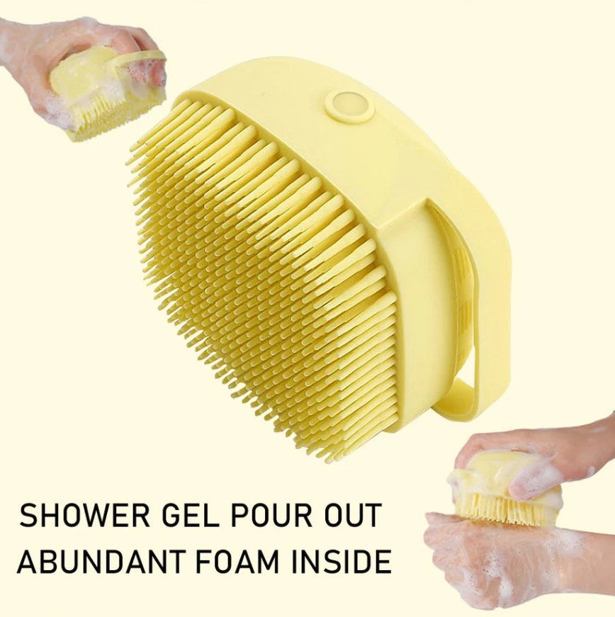 Silicone Pet Shampoo Brush - Yellow