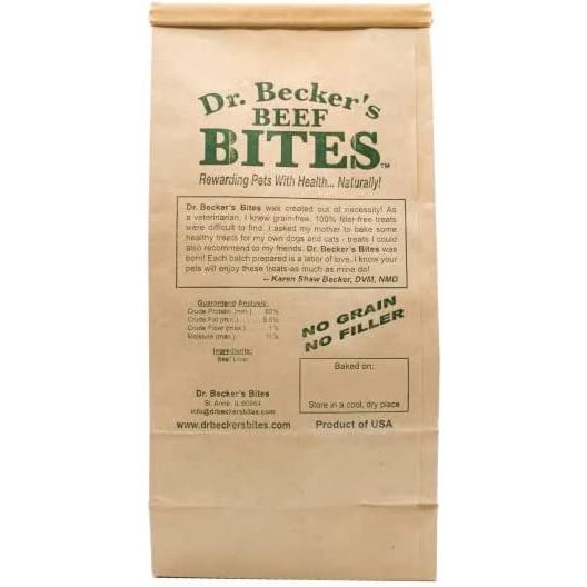 Dr. Becker’s Beef Bites – 100% Grain-Free Beef Liver Treats for Dogs & Cats (5 oz)