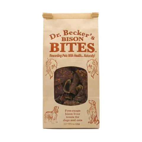 Dr. Becker’s Bison Bites – Bison Liver Dog & Cat Treats, 5 oz