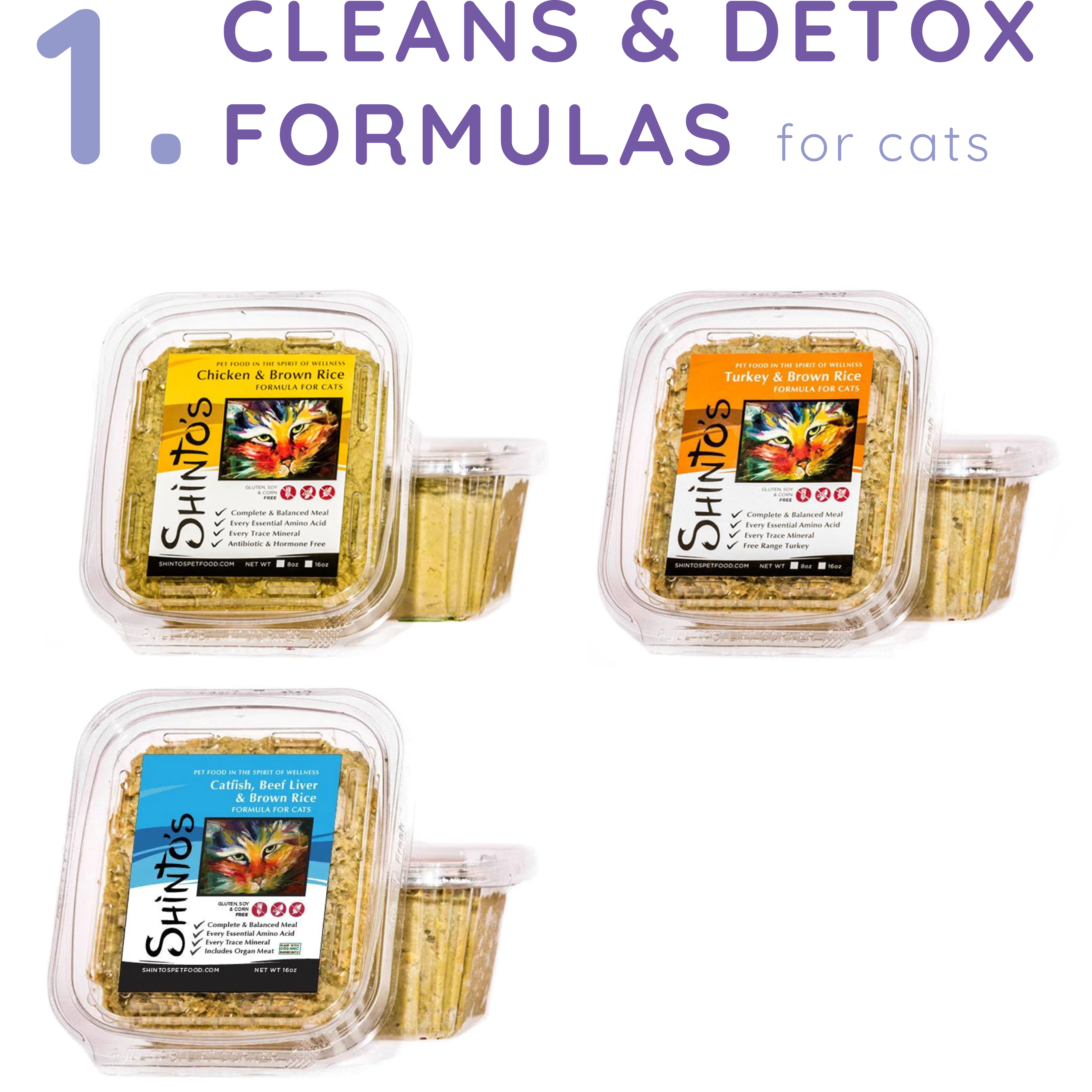 01 - Cleaning & Detoxing Formulas for Cats - 16 oz. (3 pack)